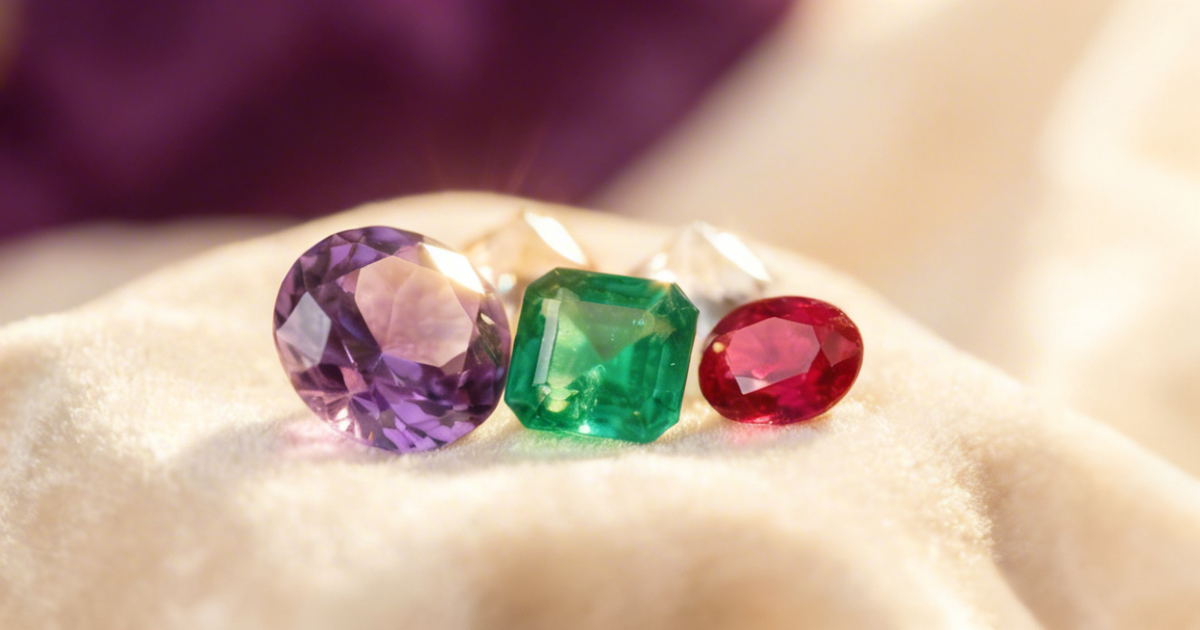 誕生石 — 美しい宝石のクローズアップ