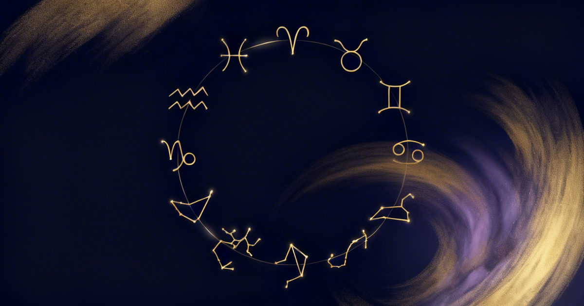 星座占い — 12星座と星空のイメージ