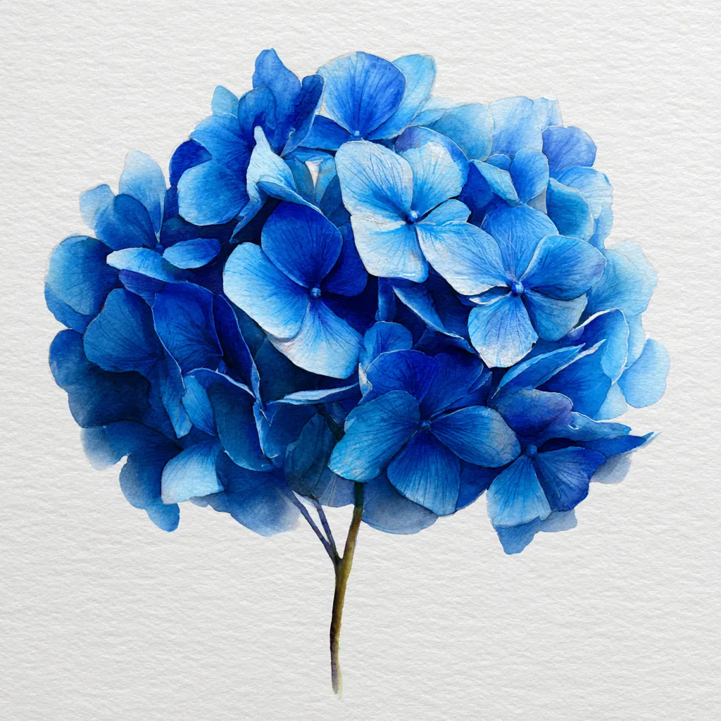 青の紫陽花