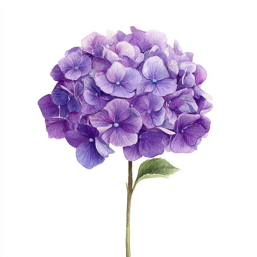 紫の紫陽花