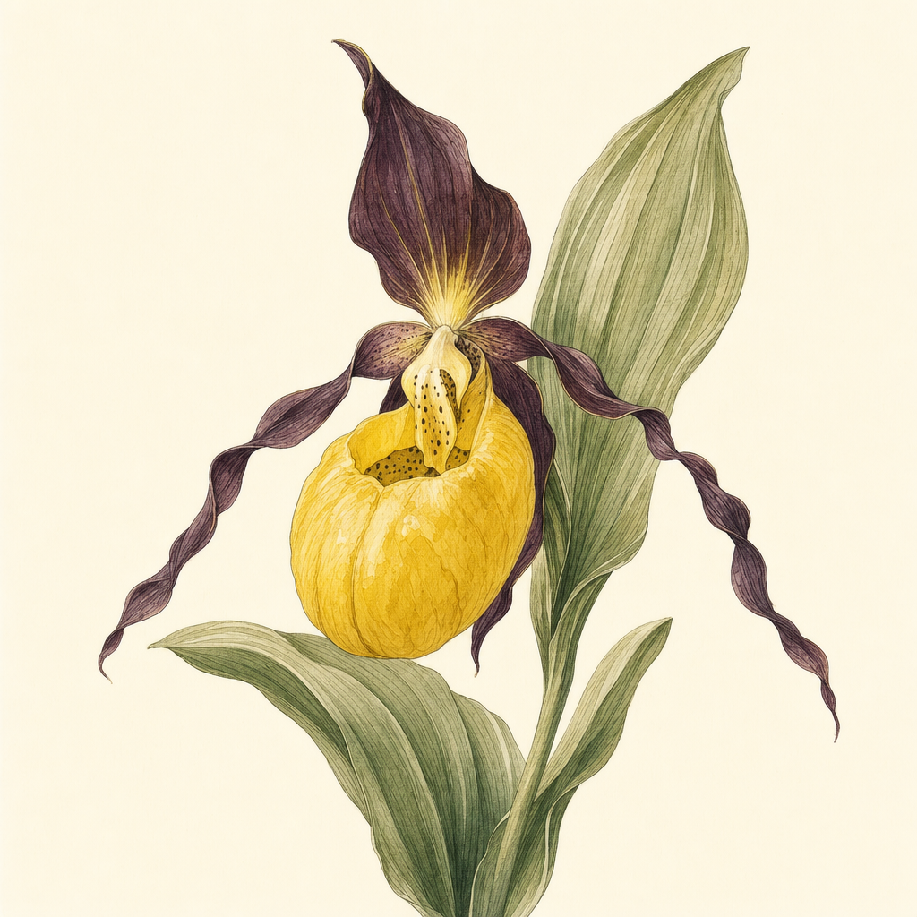 キバナノアツモリソウ（Yellow Lady's Slipper）